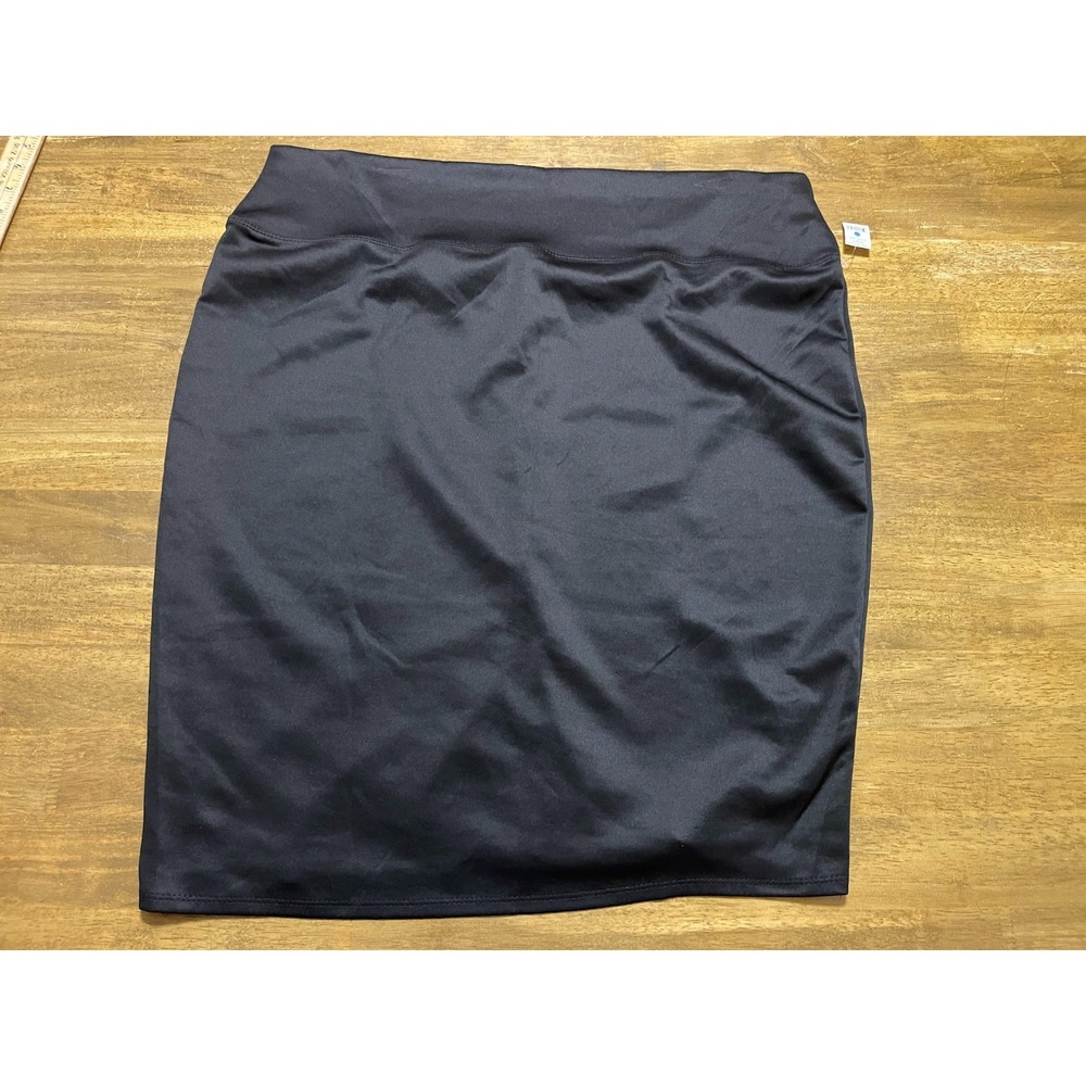 Derek Heart Skirt, Women's Plus Size 3X, Black, Pull On, Pencil Cut